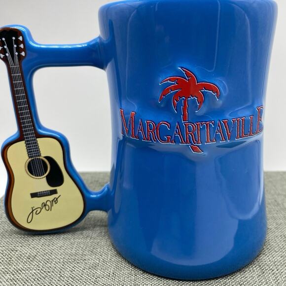 Jimmy Buffet Margaritaville‎ Coffee Mug Guitar Handle LIVE LIFE LIKE - Picture 1 of 5